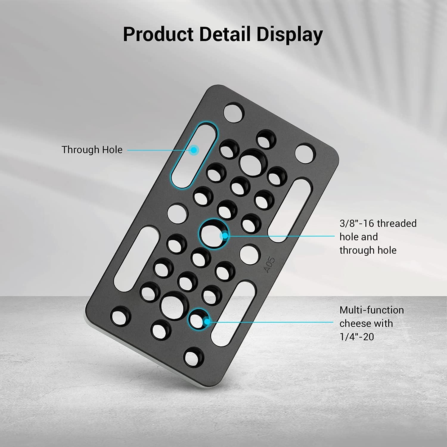 SMALLRIG Switching Plate Camera Easy Plate for Railblocks, Dovetails and Short Rods - Longer Version - 1598