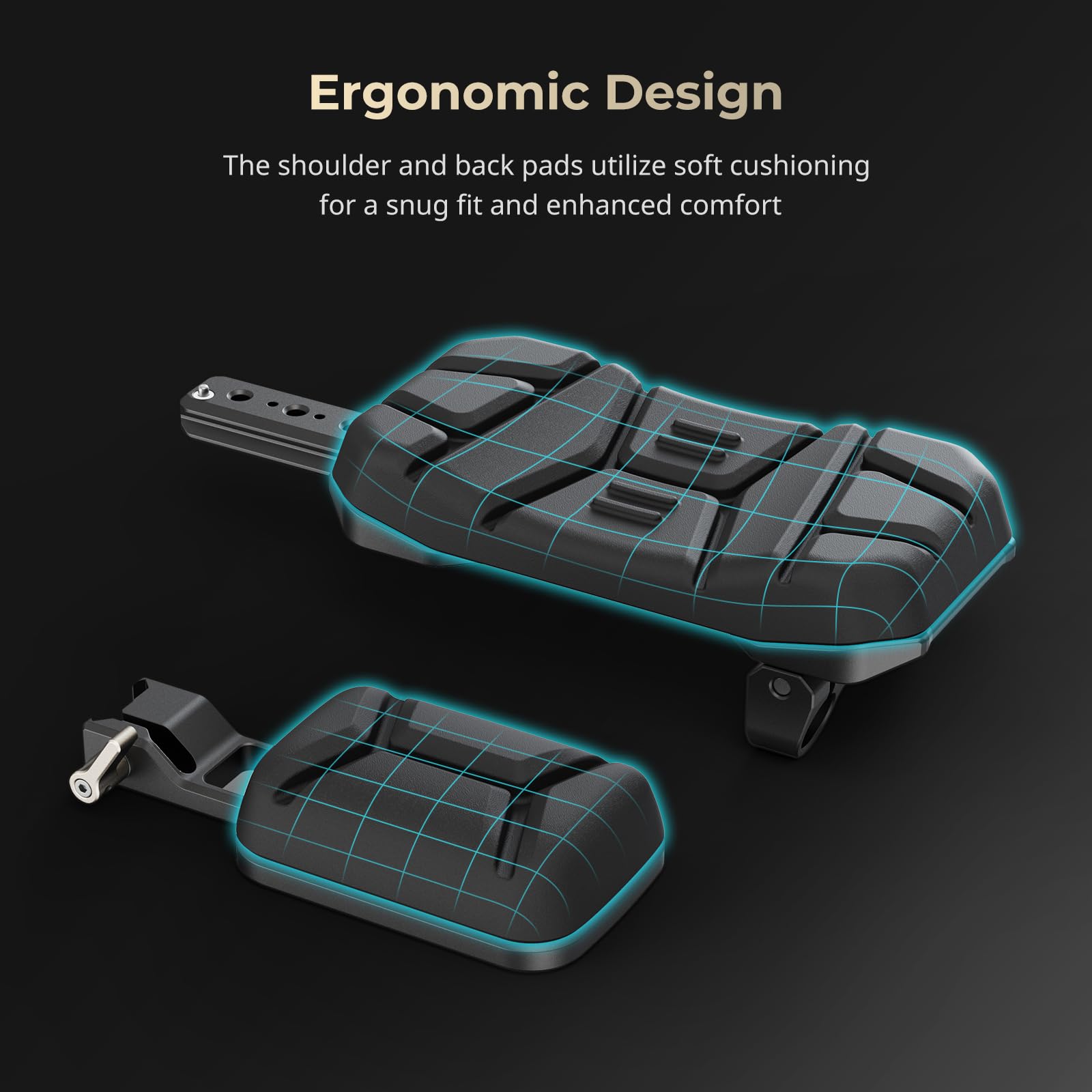 SmallRig Universal 15mm Shoulder Pad Support, Shoulder Mount Rig with 15mm Dual Rod Clamp & Back Pad 5153