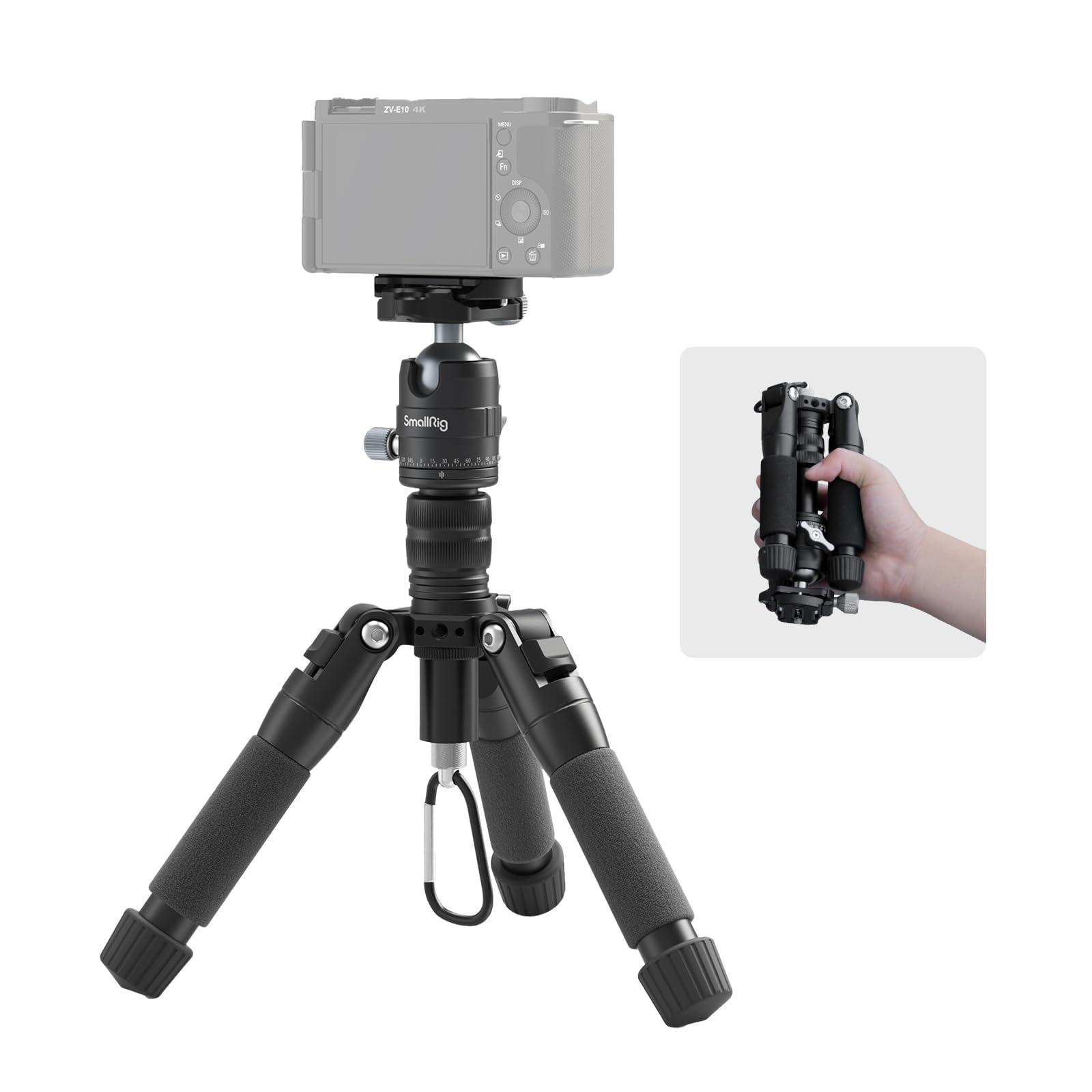 SmallRig VT-20 Aluminum Mini Tripod, 20" Desktop Tripod with 360° Ball Head, Compact Desktop Tripods for DSLR Camera Video Camcorder, Load up to 13lb/6kg