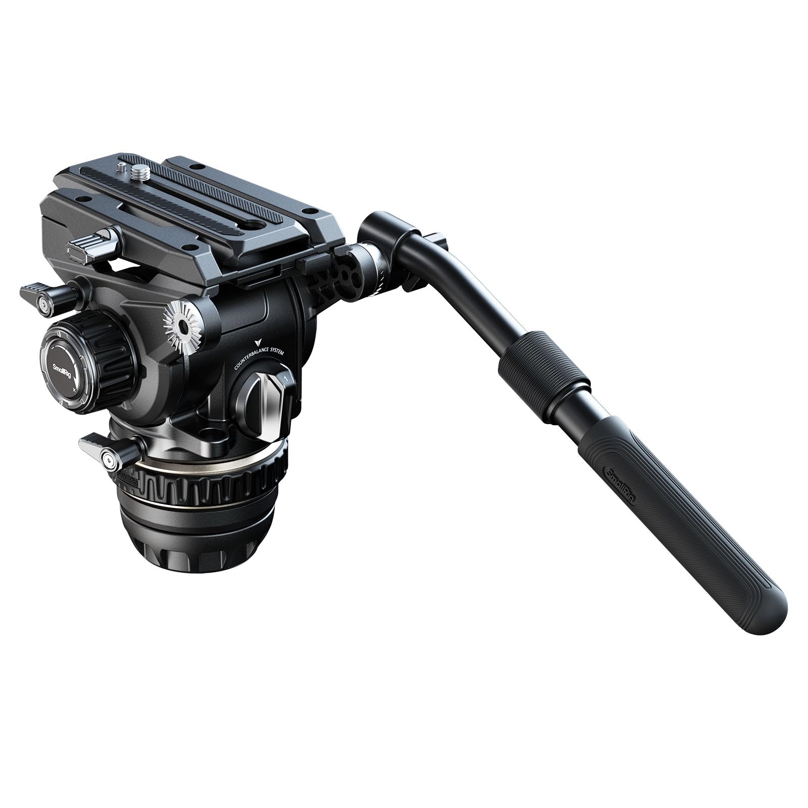 SmallRig DH12 Professional Fluid Video Head with 6-Step Counterbalance Dynamic, Step-Less Damping Adjust on Pan/Tilt, Dual-Mode QR Plate, Weight 1.9kg / 4.2lb, Load up 8kg / 17.6lb - 4464