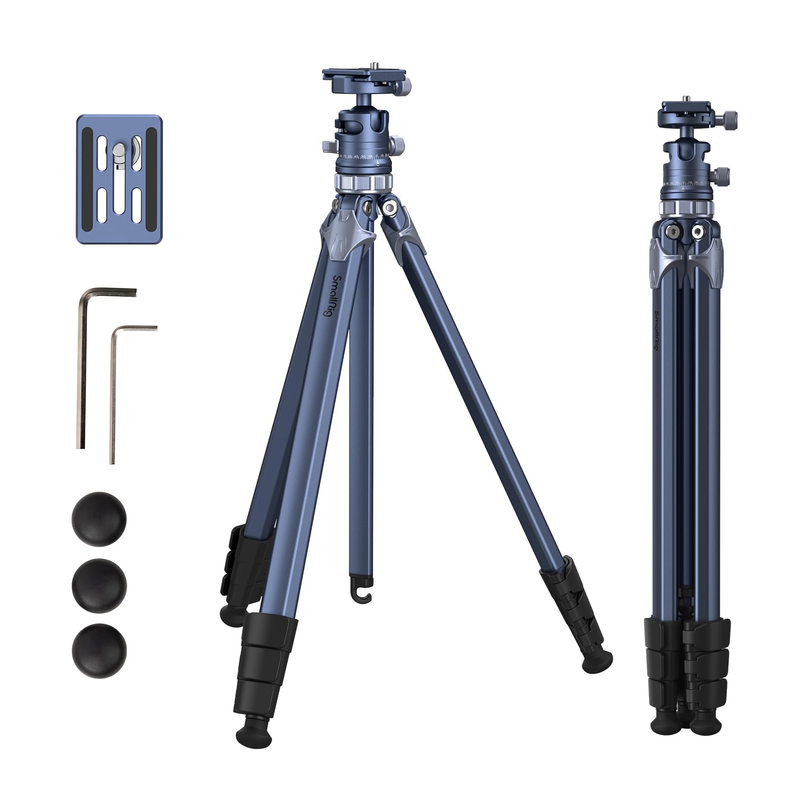 SmallRig AP-02 Lightweight Travel Tripod, 63" Camera Tripod with Compact Unconventional Center Column, 360° Ball Head, QR Plate, Travel Bag, Load up to 17.6 lbs / 8 kg, for Most DSLR Cameras -4222