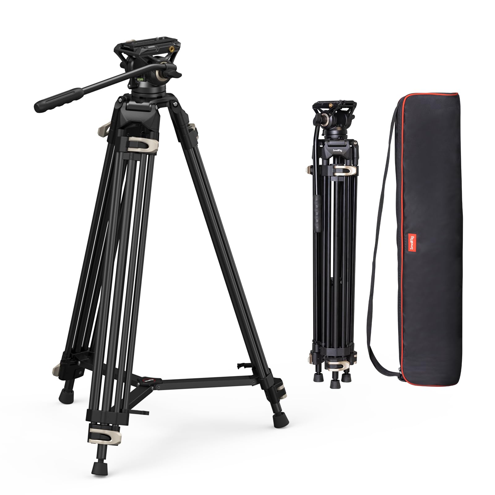 SmallRig AD-01 Video Tripod, 73" Heavy Duty Tripod with 360 Degree Fluid Head and Quick Release Plate for DSLR, Camcorder, Cameras 3751