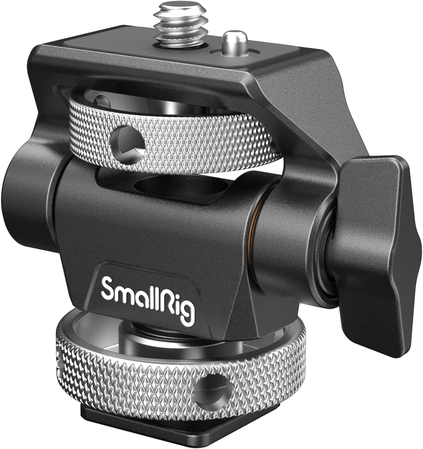 SMALLRIG Field Monitor Mount Holder Swivel and Tilt Adjustable with Cold Shoe Mount for 5" and 7" Monitor
