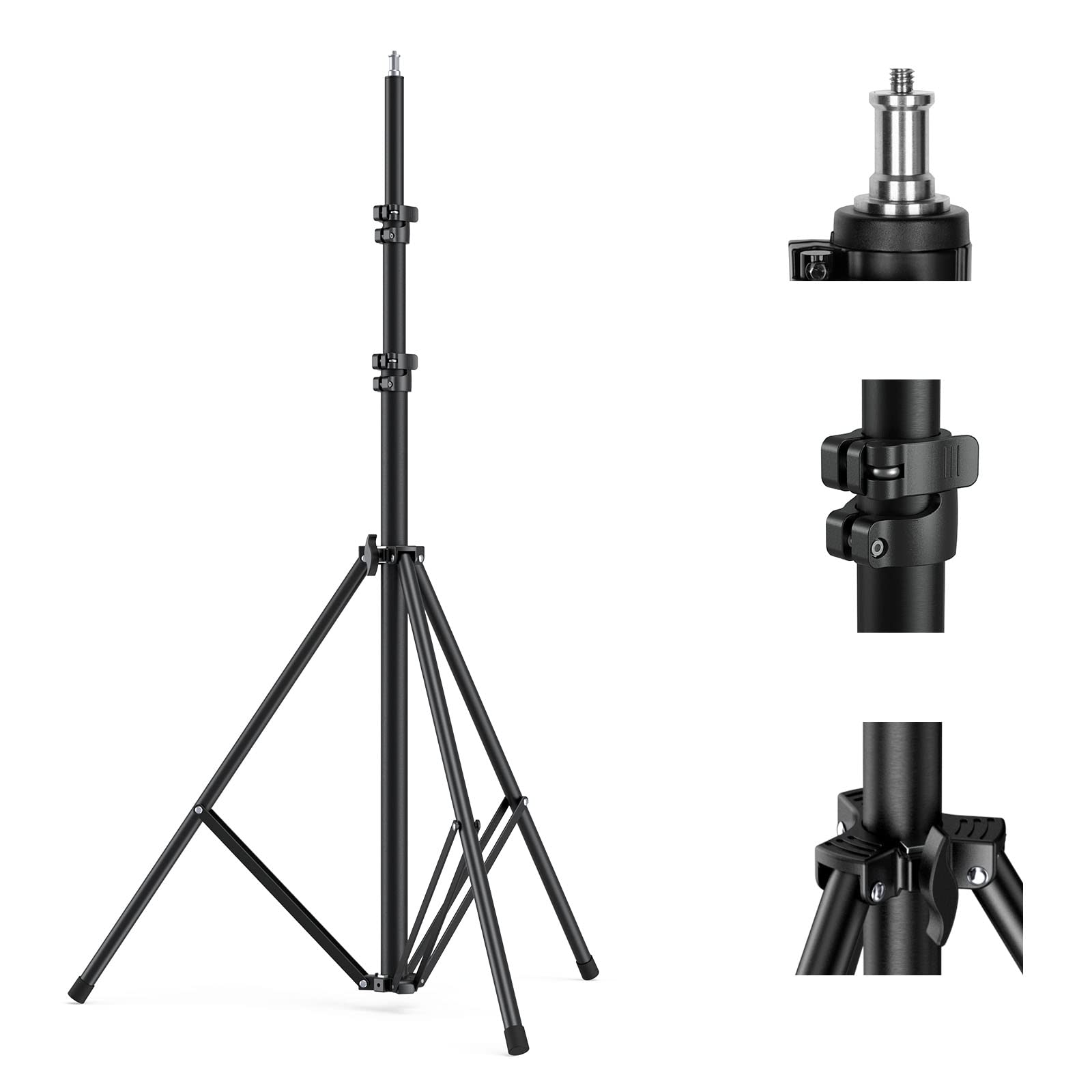 SMALLRIG Photography Light Stand 110"/9.2ft/280cm, Air-Cushioned Aluminum Photo Video Tripod Stand with 1/4" Screw for Softbox, Studio Light, Reflector and Ring Light, Max Load 8kg, RA-S280