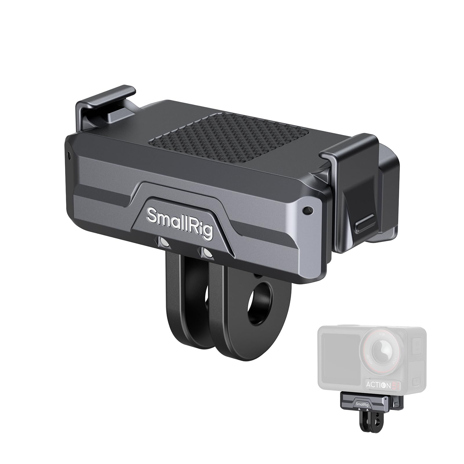 SMALLRIG Magnetic Mount Adapter for DJI OSMO 360 / Action 5/4 / 3 - Quick-Release Aluminum Base with 1/4" Thread & Foldable Connector for Tripods, Selfie Sticks, Vlogging Accessories - 3662B