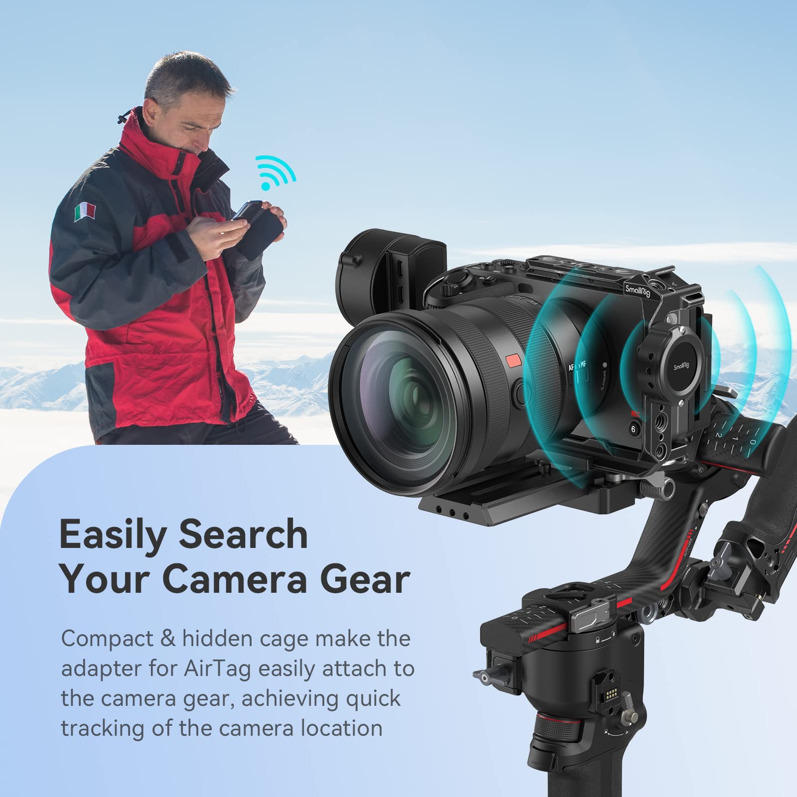 281-smallrig-cage-for-airtag-with-dual-1-4-20-mounting-dual-screw-adapter-compatible-cage-plate-md4149-3.jpg SMALLRIG Cage for AirTag with Dual 1/4"-20 Mounting Dual Screw Adapter Compatible Cage Plate - MD4149