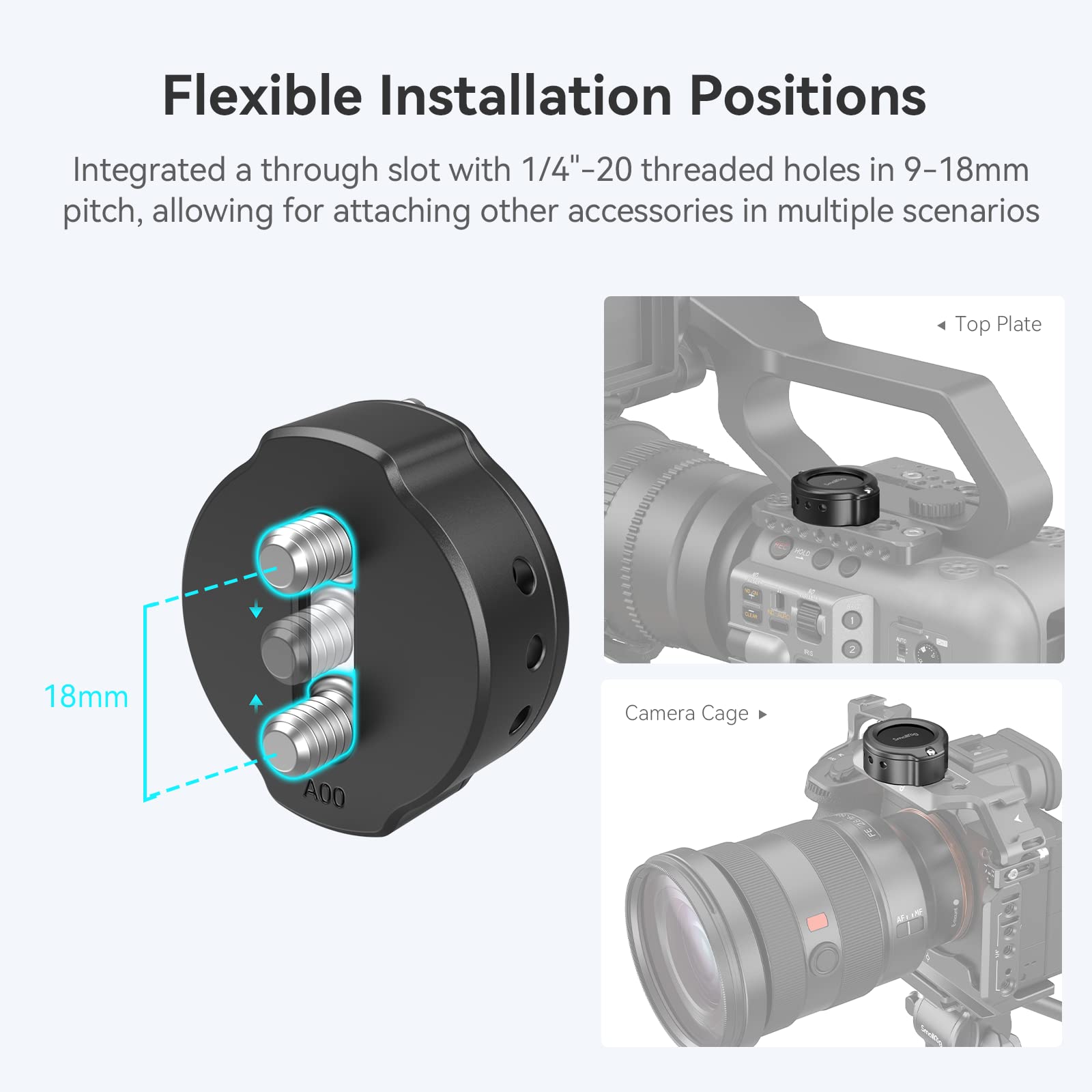 281-smallrig-cage-for-airtag-with-dual-1-4-20-mounting-dual-screw-adapter-compatible-cage-plate-md4149-4.jpg SMALLRIG Cage for AirTag with Dual 1/4"-20 Mounting Dual Screw Adapter Compatible Cage Plate - MD4149