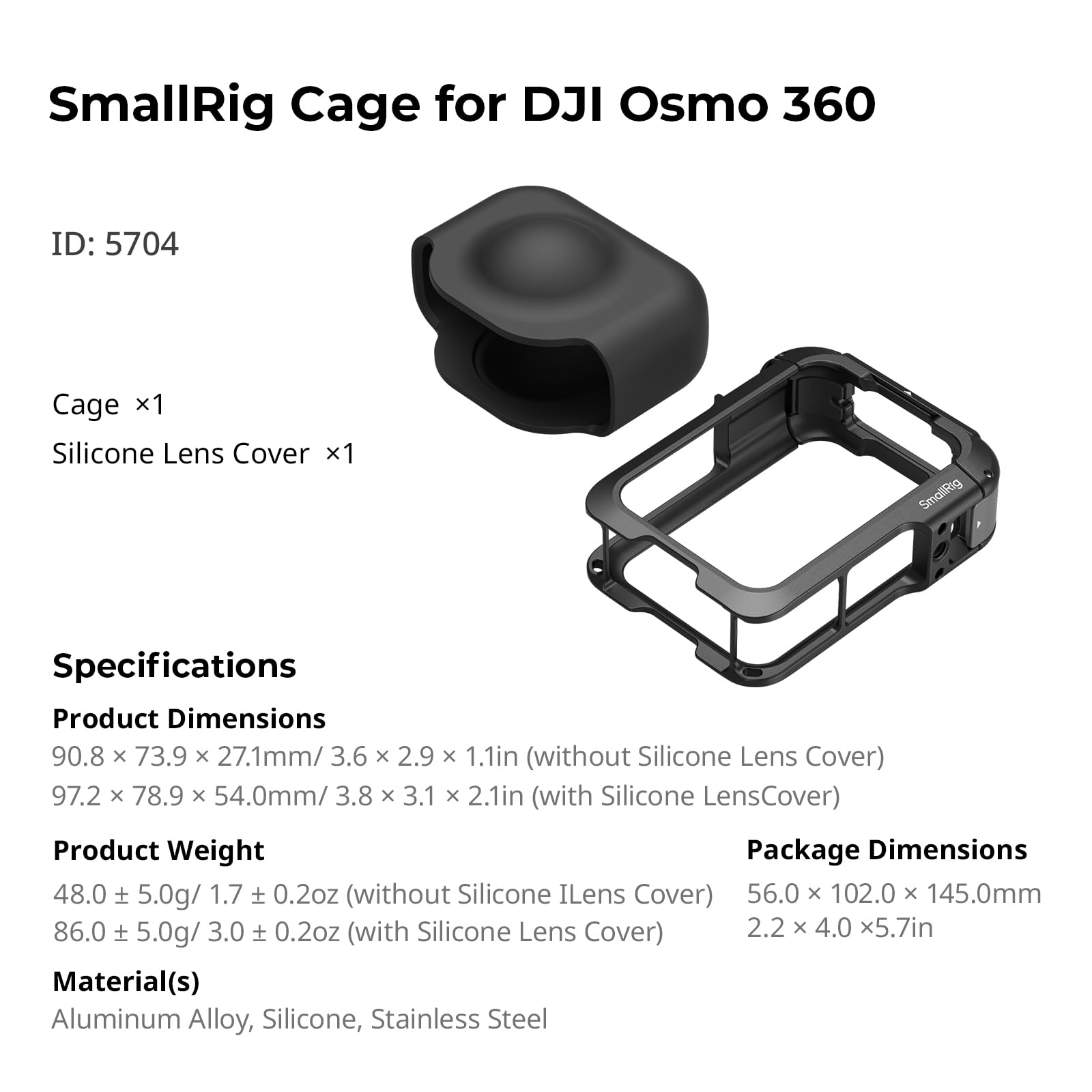 3-smallrig-camera-cage-for-dji-osmo-360-aluminum-case-protective-frame-mount-expansion-housing-shell-for-osmo-360-5704-9.jpg SMALLRIG Camera Cage for DJI Osmo 360, Aluminum Case Protective Frame Mount, Expansion Housing Shell for OSMO 360-5704