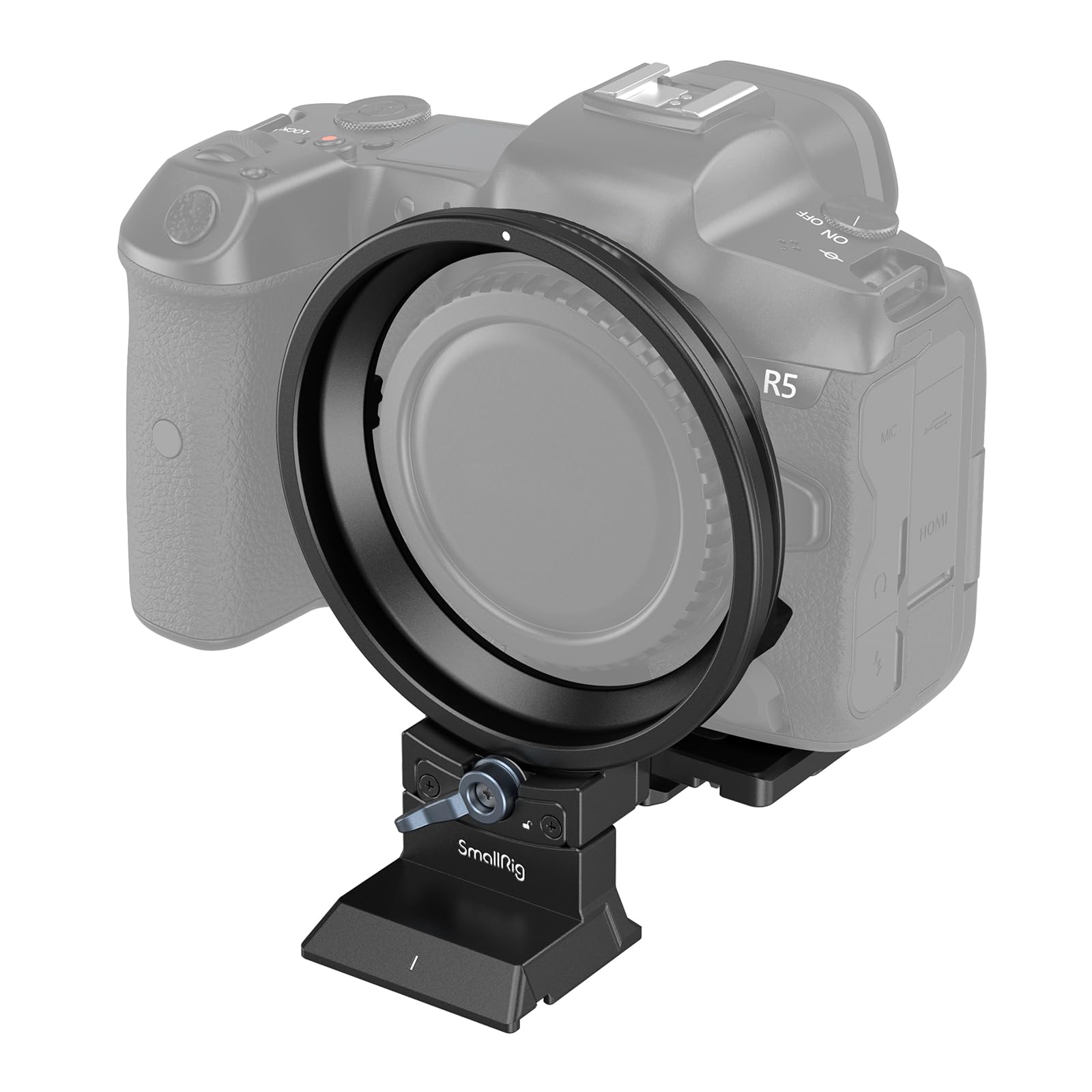 SmallRig Rotatable Collar Mount Plate for Canon R5 / R5 C / R6 / R6 Mark II Cameras, Horizontal-to-Vertical Mount Plate - 4300