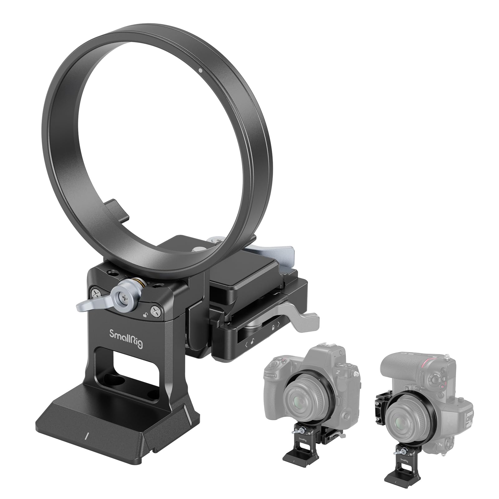 SMALLRIG Rotatable Collar Mount Plate for Nikon Z 5 / Z 6 / Z 7 / Z 6II / Z 7II / Z 8 / Z 6III Camera, for Arca-Type and for Manfrotto RC2 Plate, Supporting Horizontal and Vertical Shooting - 4306