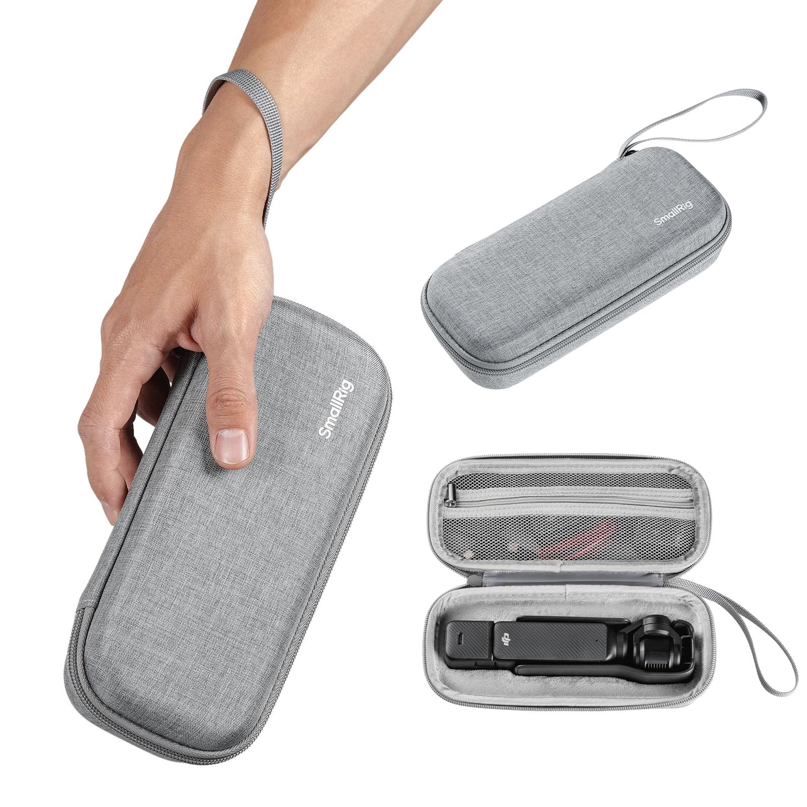 SMALLRIG Carrying Case for DJI Osmo Pocket 3 (Basic Version)- Hard Shell Design, Plush Lining & Wrist Strap, 5118