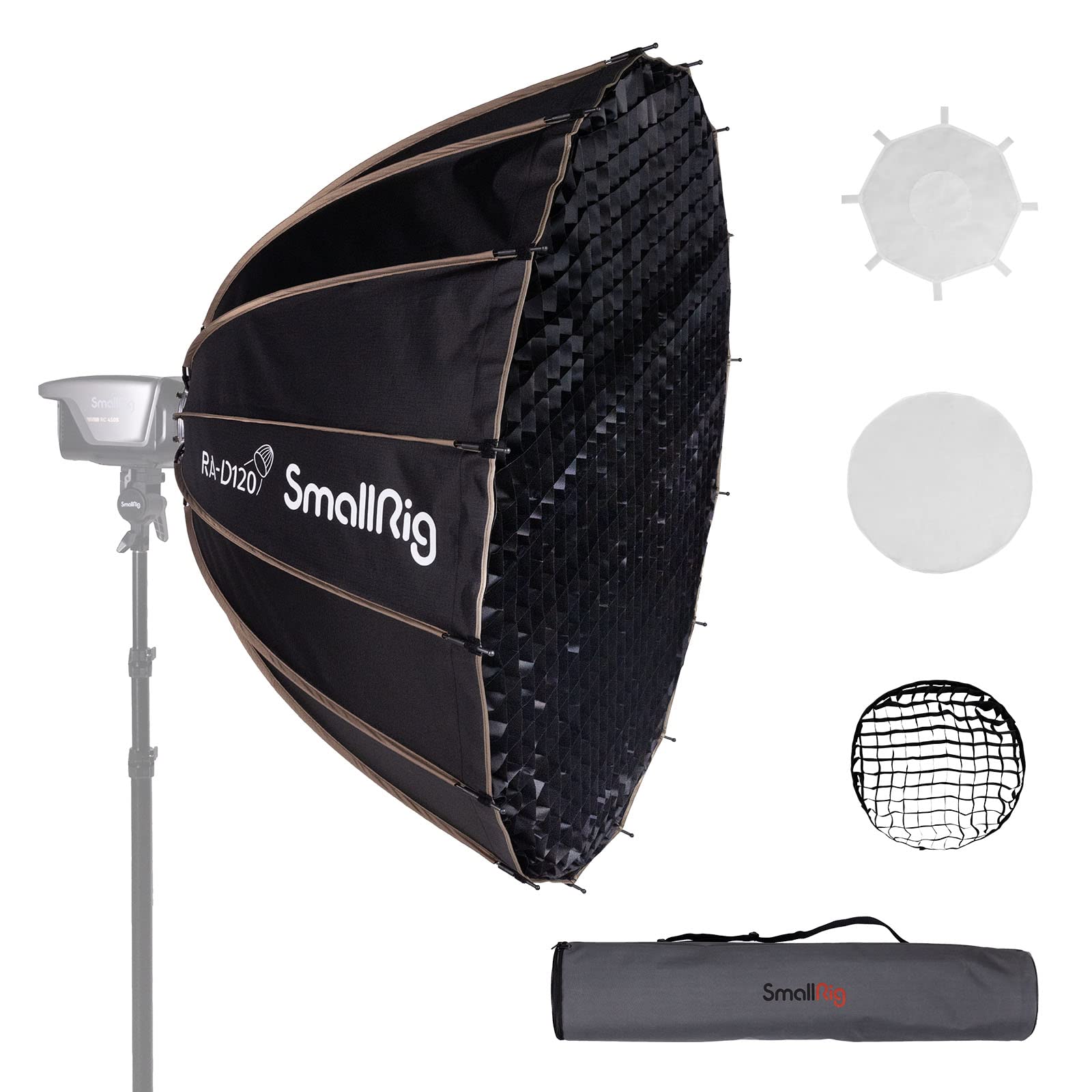 SMALLRIG Parabolic Softbox Quick Release, Parabolic Softbox, Compatible with SmallRig RC 120D/RC 120B/RC 220D/RC220B and Other Bowens Mount Light (47.2inch/120cm)