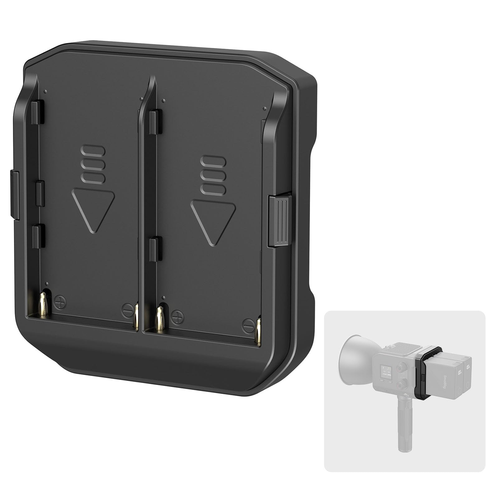 SmallRig Ultra-Slim NP-F Battery Plate with One-Click Quick-Release Design, 60W Power Delivery for RC 100B/RC 100C COB Video Lights, 4806