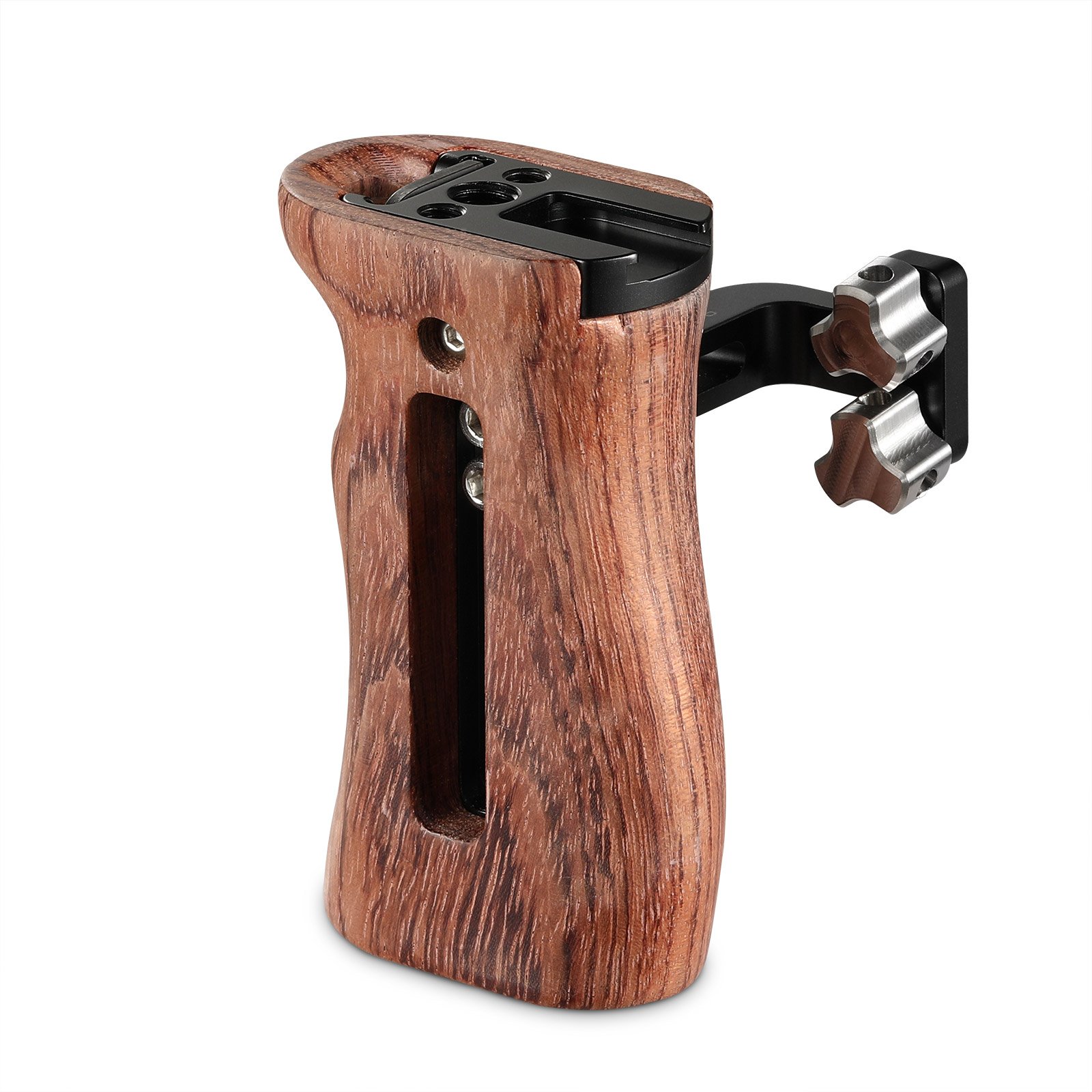 SmallRig Wooden Side Handle with 1/4''-20 Screws, Max. Load 15kg/33lbs, Up and Down Adjustable, for Left or Right Hand