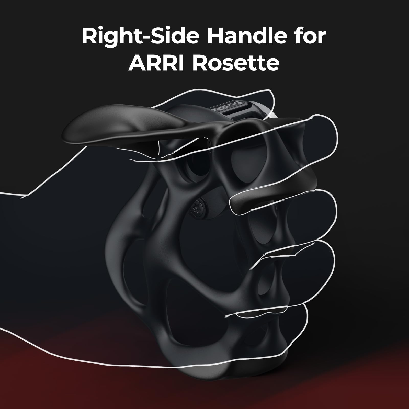 SMALLRIG 360° Rotating Hollow Right-Side Handle for ARRI Rosette, 15kg/ 33lb Load for Camera Cages & Shoulder Rigs