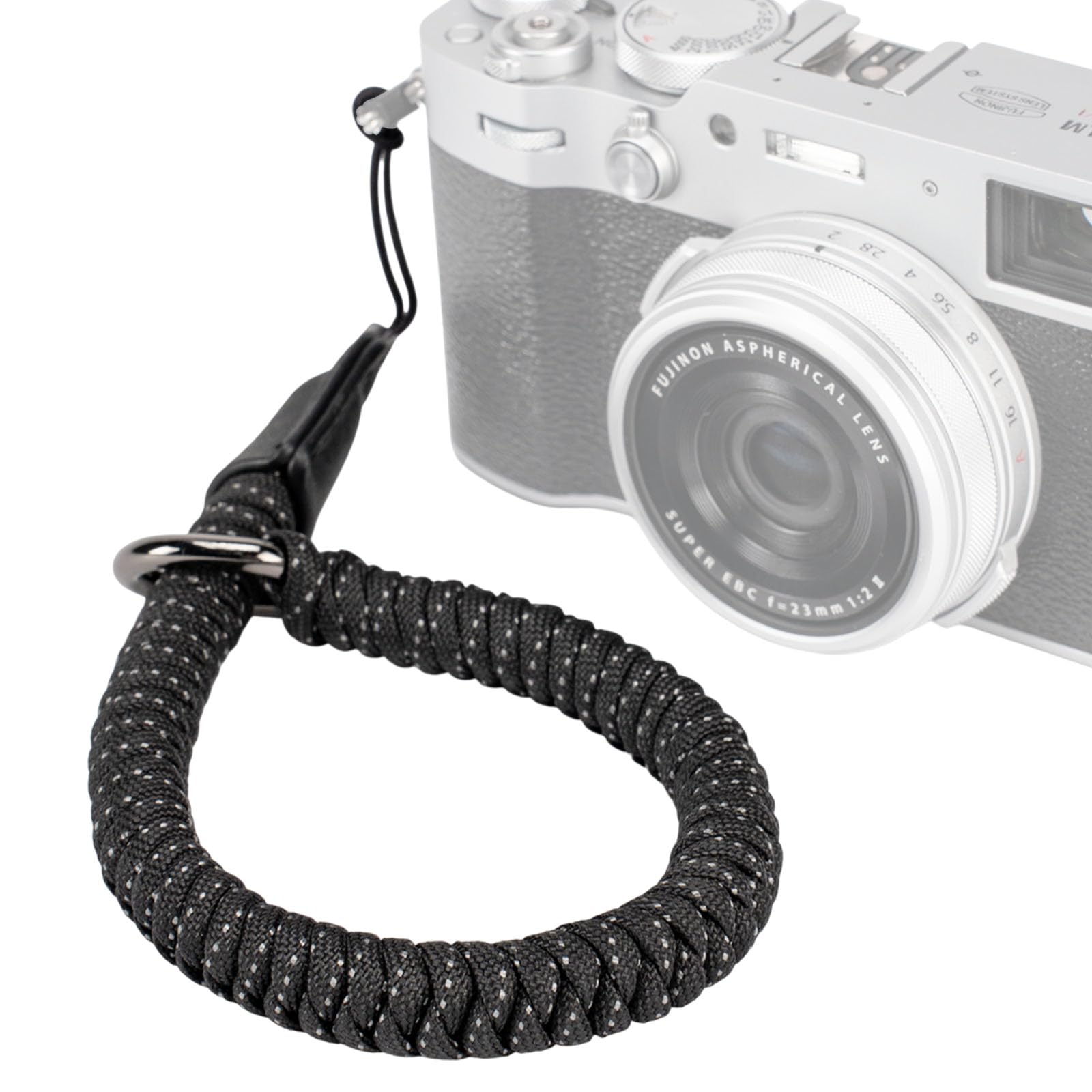 SMALLRIG Camera Wrist Strap, Universal Braided Camera Hand Strap, Adjustable Safety Strap Compatible for DSLR or Mirrorless Camera, Black - 4881