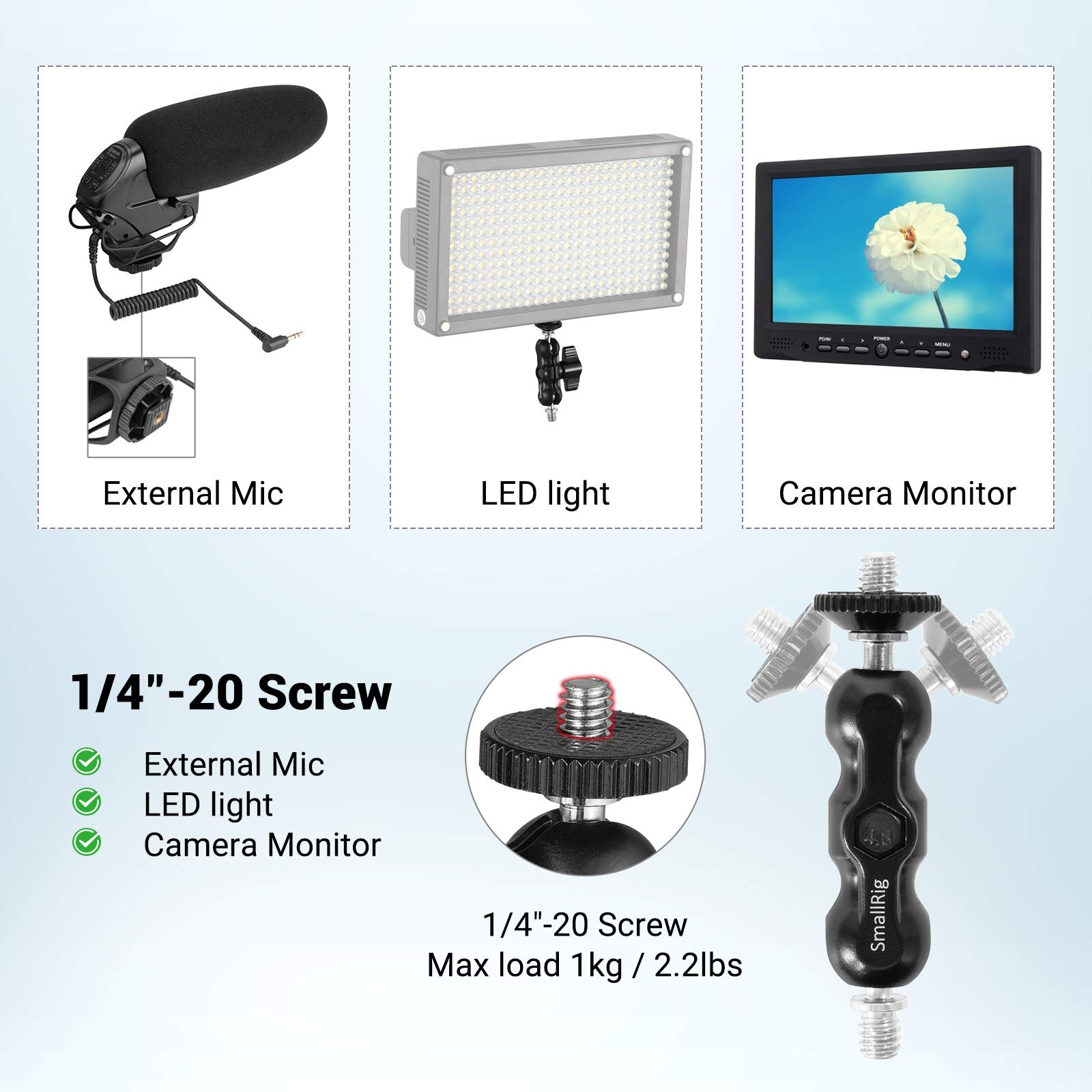 676-smallrig-universal-magic-arm-with-small-ballhead-2pcs-2158-3.jpg SmallRig Universal Magic Arm with Small Ballhead (2pcs) 2158