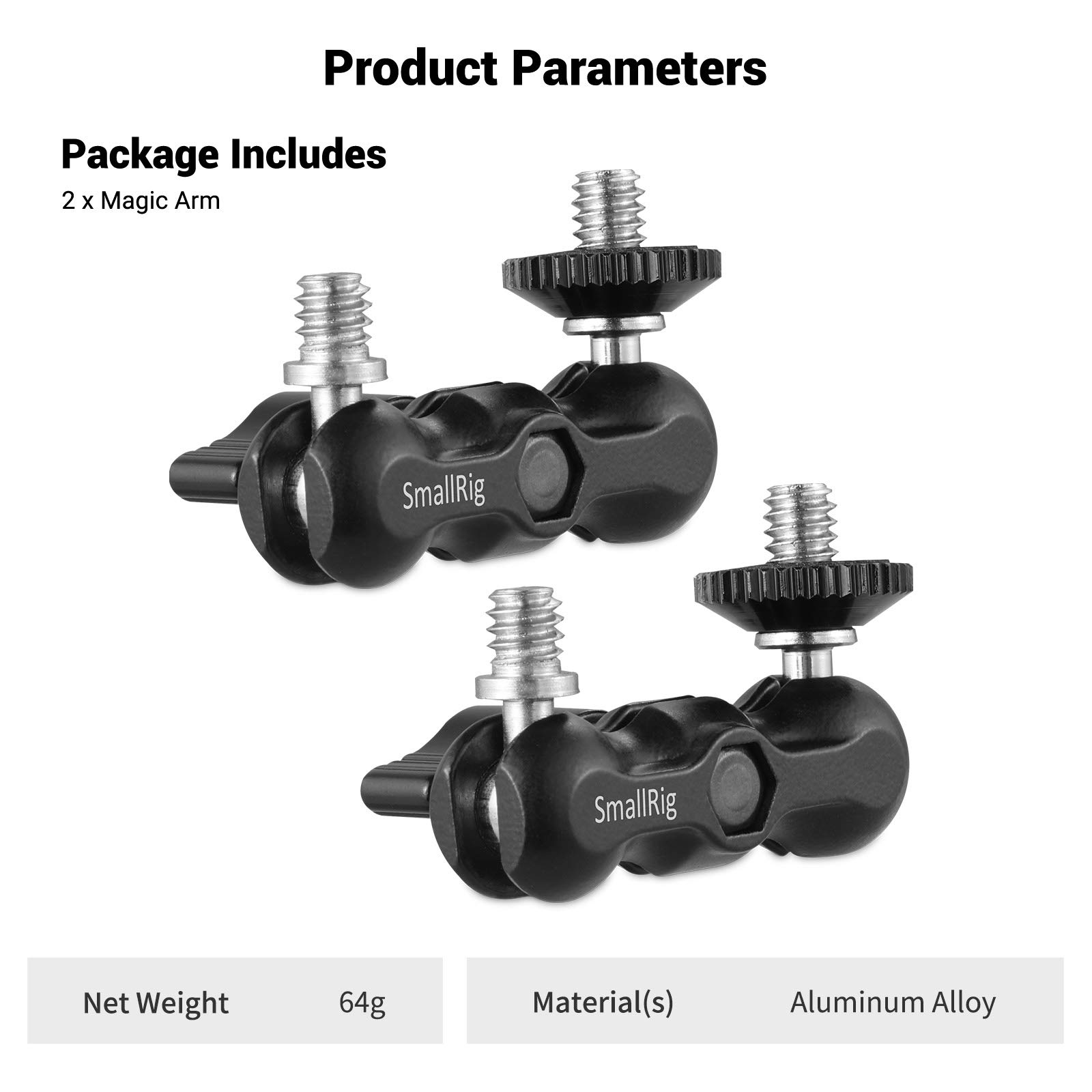 676-smallrig-universal-magic-arm-with-small-ballhead-2pcs-2158-7.jpg SmallRig Universal Magic Arm with Small Ballhead (2pcs) 2158