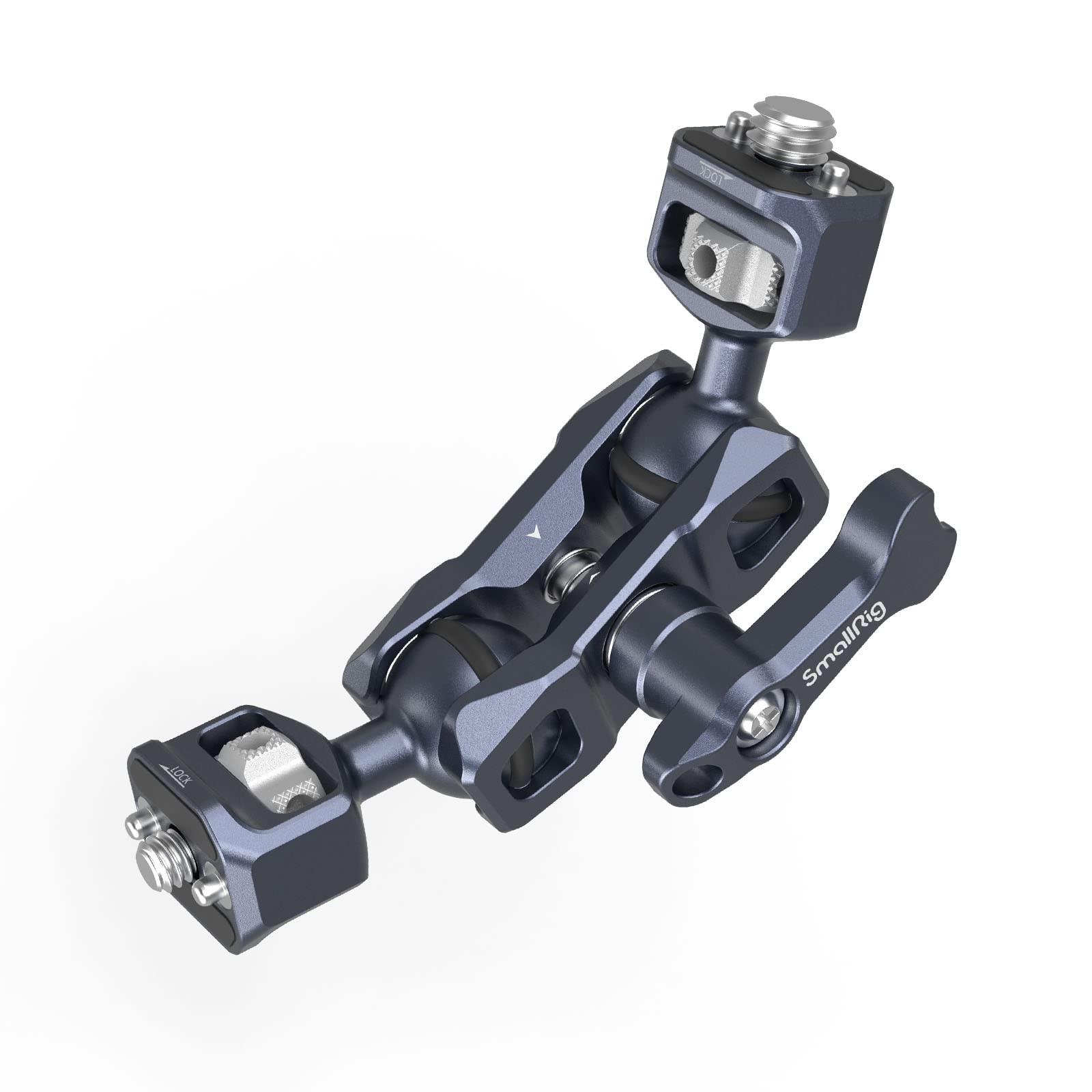 SMALLRIG Articulating Magic Arm with 3/8"-16 Locating Screw for ARRI and 1/4"-20 Screw (with Retractable Pins), 360 Degree Rotation, Max Load of 12 Ib for Monitor, Camera, and Lights 3874
