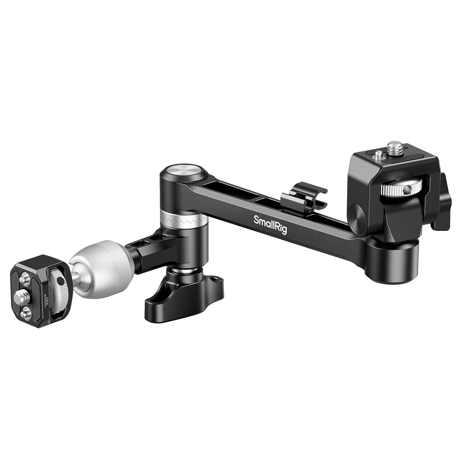 SMALLRIG Magic Arm with 360° Ball Head & Damping Arm, Monitor Mounts Designed for Shoulder or Tripod Shooting, Built-in Cable Organizer, 2.0kg (4.4lb) Load, 145mm (5.7") Length 5141