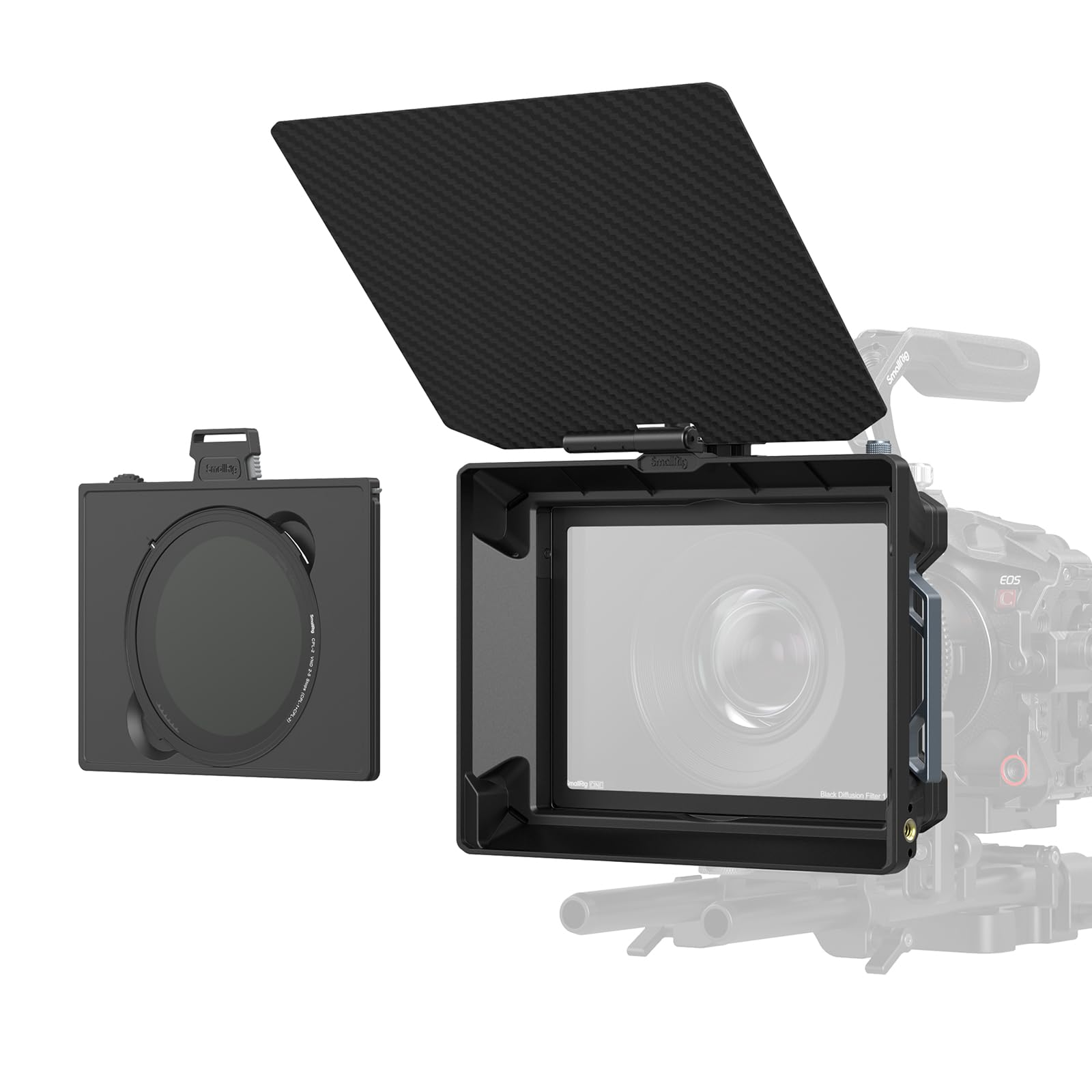 SmallRig Matte Box Kit with CPL&VND Filters, Lens Hood and Top Flag, 2 Pcs 4x5.65 Filter Frame, 4 Pcs Threaded Adapter, CPL 1 & 2 Filters, No Vignetting, for Mirrorless Camera Video - 5011