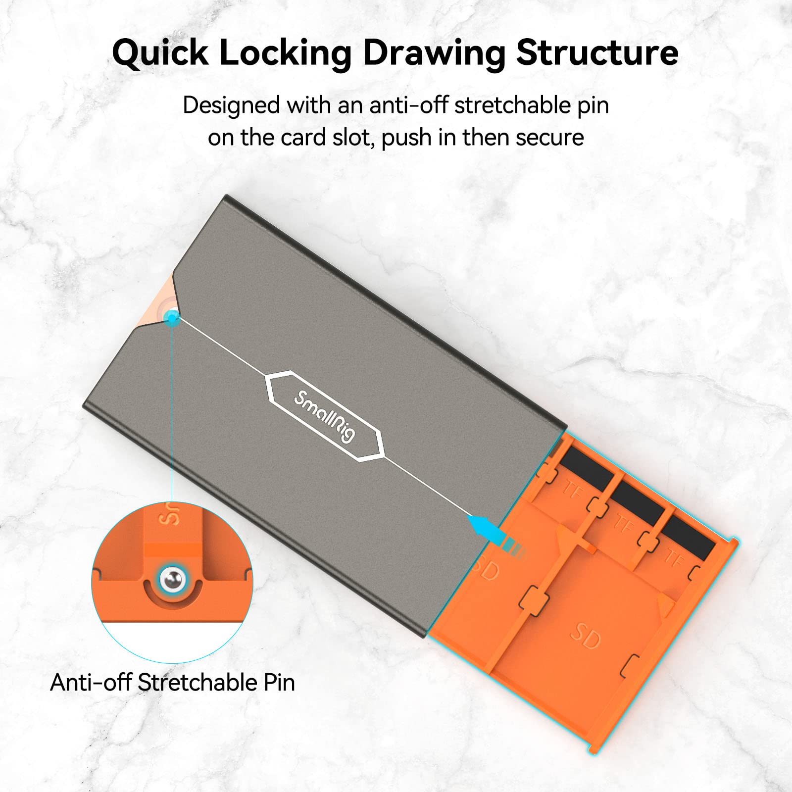 SMALLRIG Memory Card Storage Case - 8 Slot Holder for SD, CFexpress Type-A & TF Cards - Photography Enthusiasts - 4107