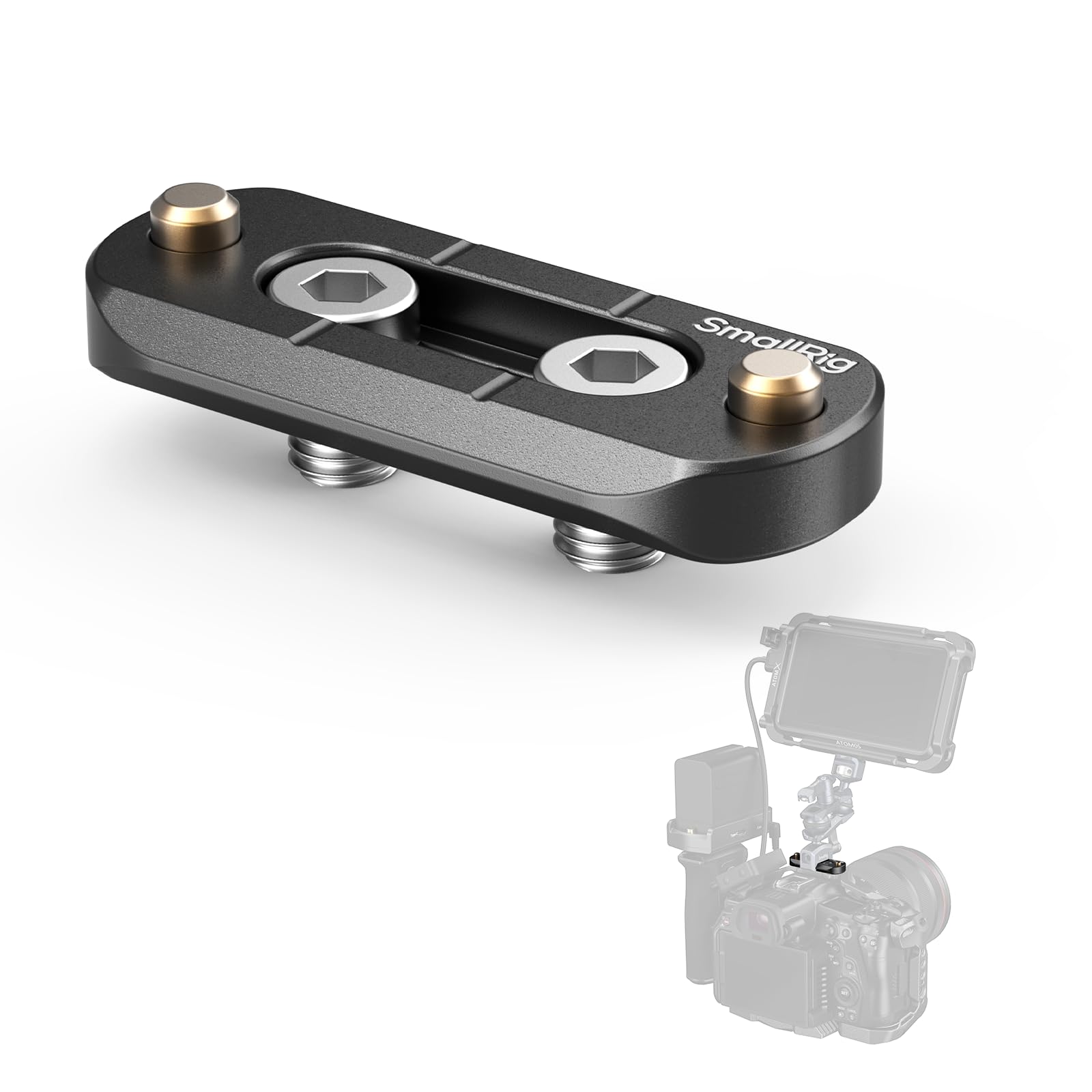 SmallRig Mini NATO Rail, Anti-Off Quick Release NATO Rail, Thickness 6mm, Length 48mm for NATO Handle, Camera Cage - 2172