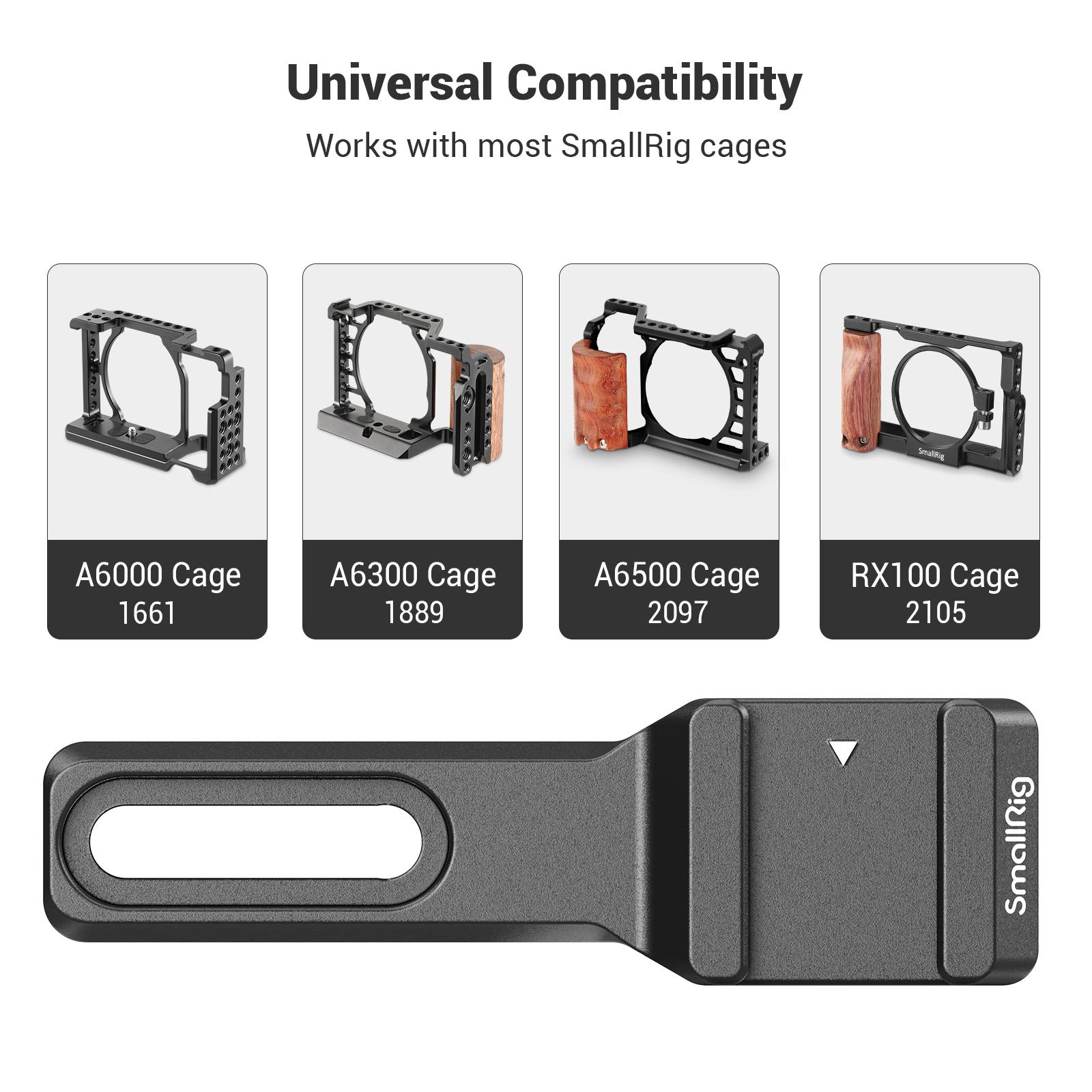 SMALLRIG Cold Shoe Extension, Outrigger Shoe Mount Adapter for Microphone, EVF and Camera Accessories - 2879