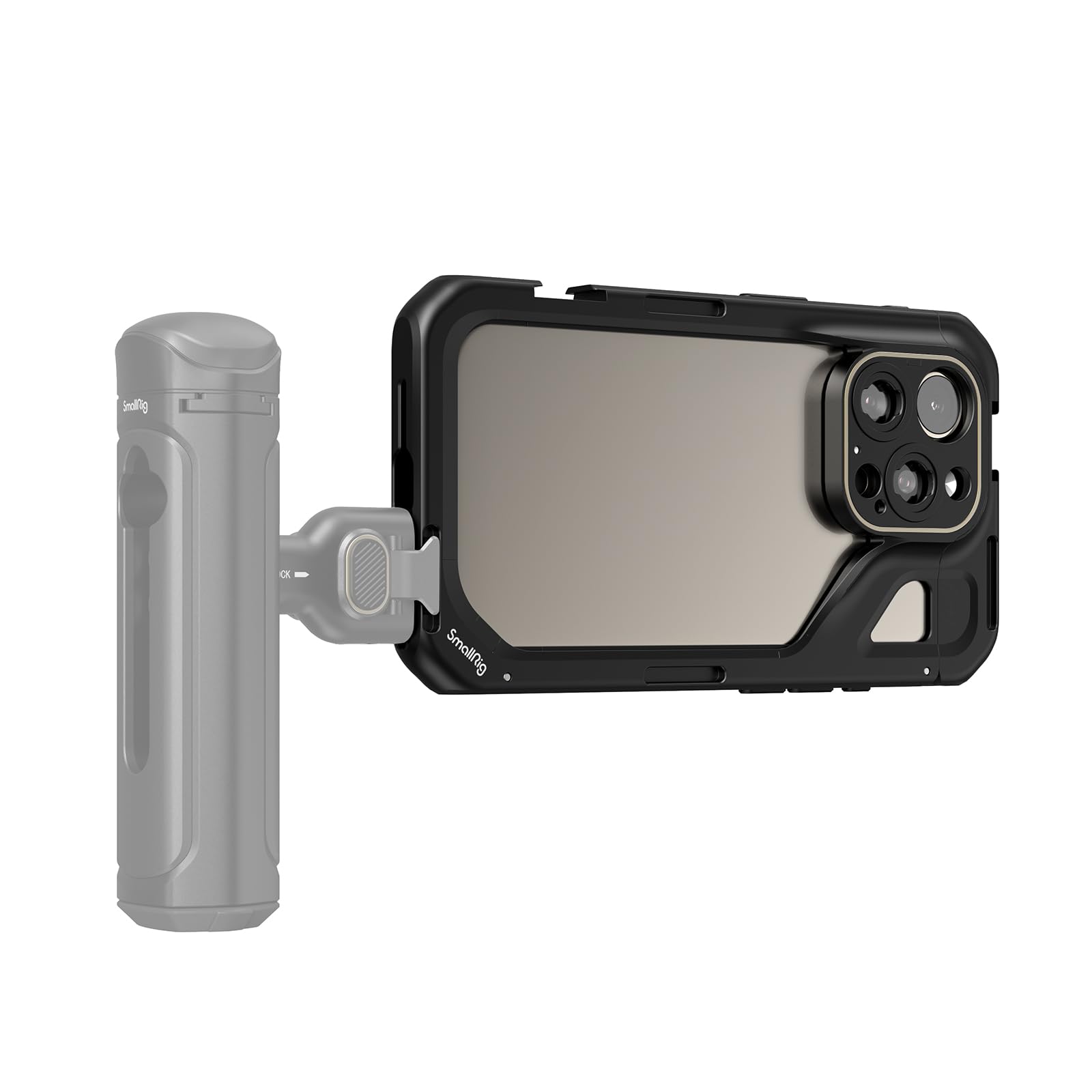 SmallRig Smartphone Video Cage for iPhone 15 Pro Max, Mobile Phone Video Rig Stabilizer, Aluminum Alloy Phone Cage Case for Videography/Video Recording/YouTube/Live Streaming - 4391